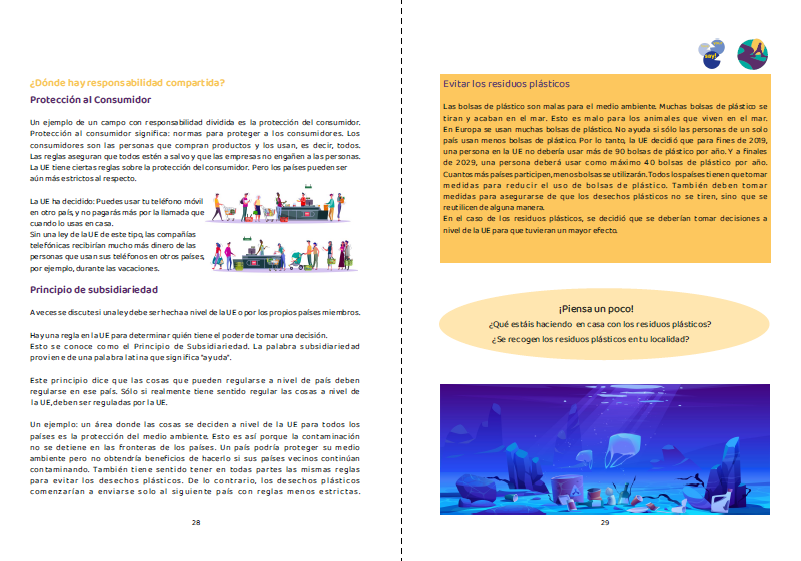 Libro facil (extra edition): Page 28-29, Proteccion del consumidor